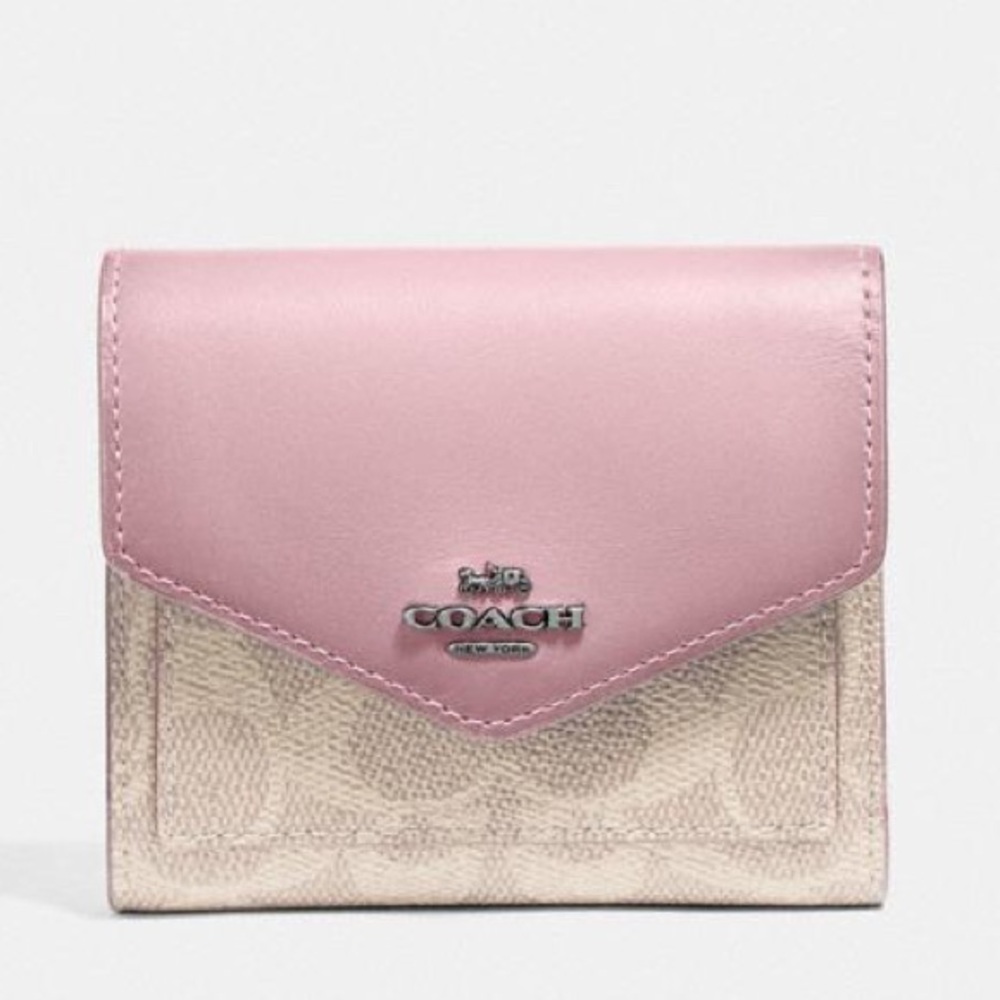 BRAND NEW COACH TRIFOLD WALLET in pink